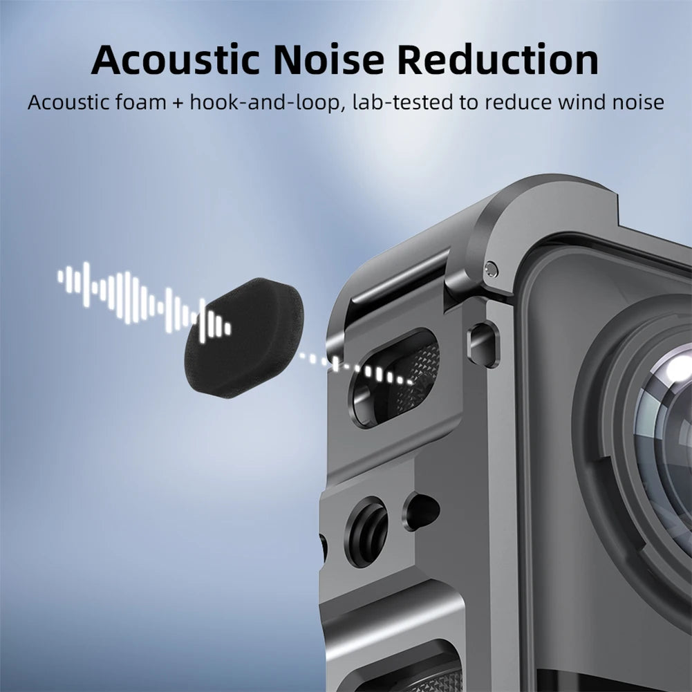Aluminum Alloy Protective Case Camera Lens Protector Anti-scrach Camera All-round Protection Cover Dustproof for Insta360 X5 Zpaxo