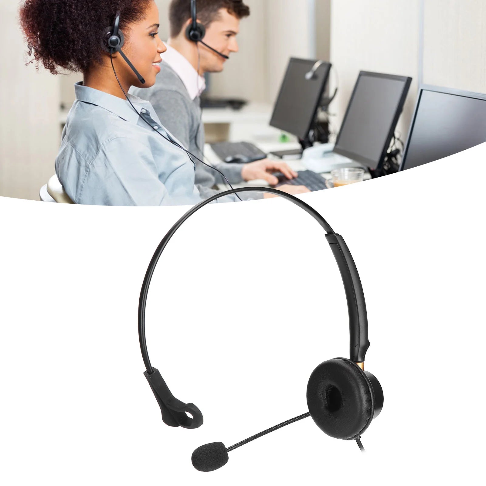 H600 2 5 Telephone Headset Single Ear Customer Service Headphone