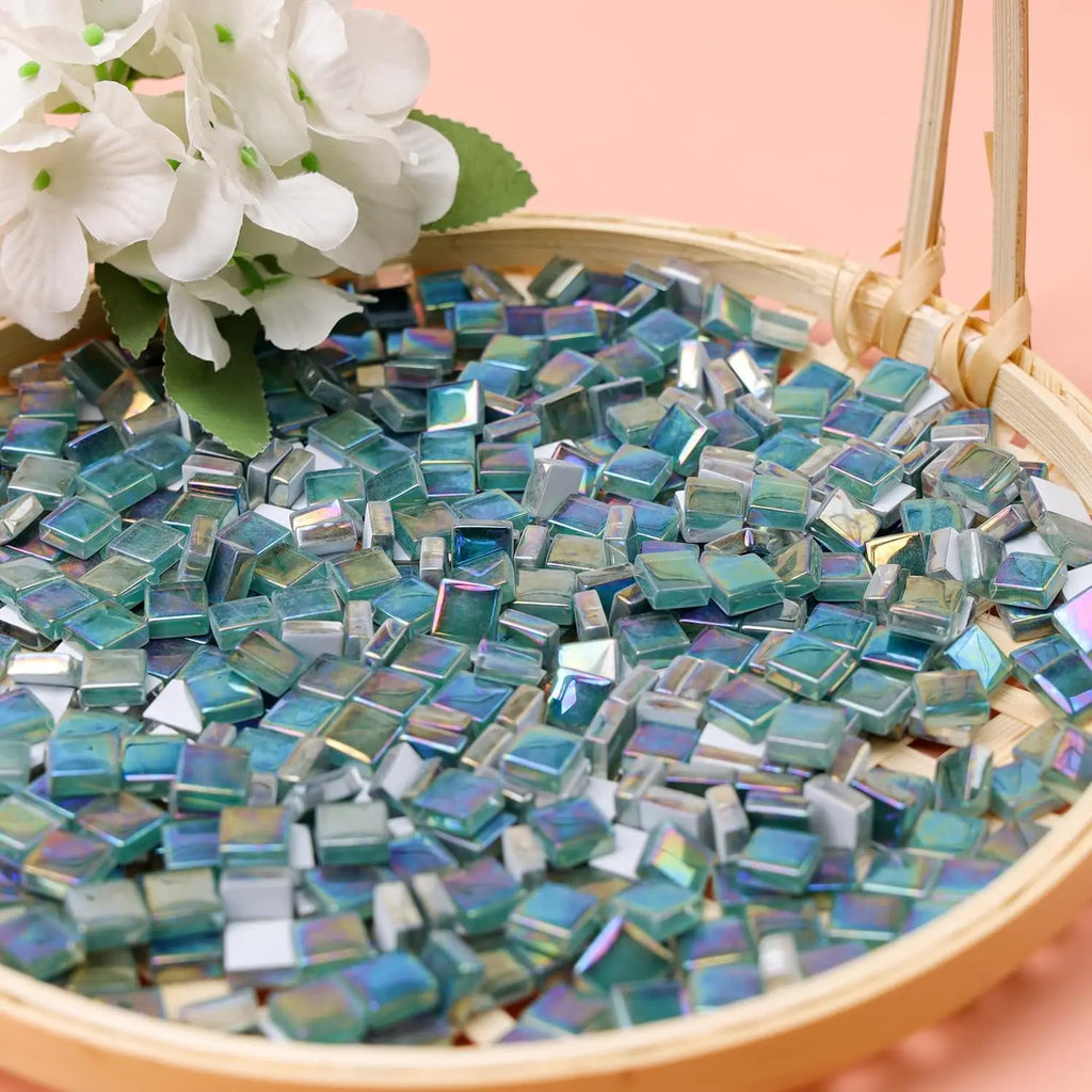 Blue Glass Mosaic Tiles 160pcs – DIY Craft & Jewelry Kit Glass Mosaic Tiles Zpaxo