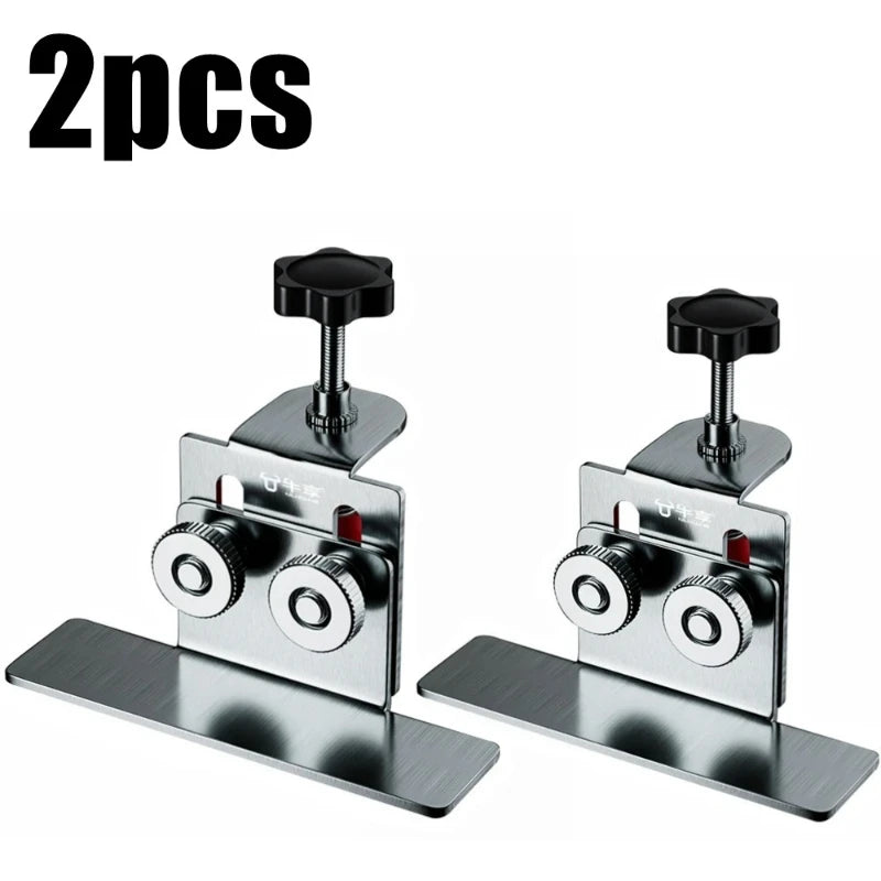 Cabinet Door Installation Tool Stainless Steel Cabinet Frame Fixture Household Portable Cabinet Door Mounting Jig Bracket Zpaxo 2PCS Sliver