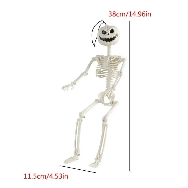 Halloween Skull Props Eerie Decoration Realistic Skeleton Sculpture