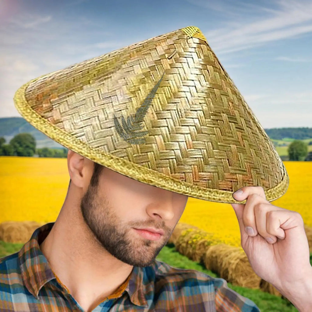 Chinese Retro Straw Hat Fisherman Hat Handmade Weave Straw Bucket Hat Tourism Rain Dance Props Cone Fishing Sunshade Hat Zpaxo