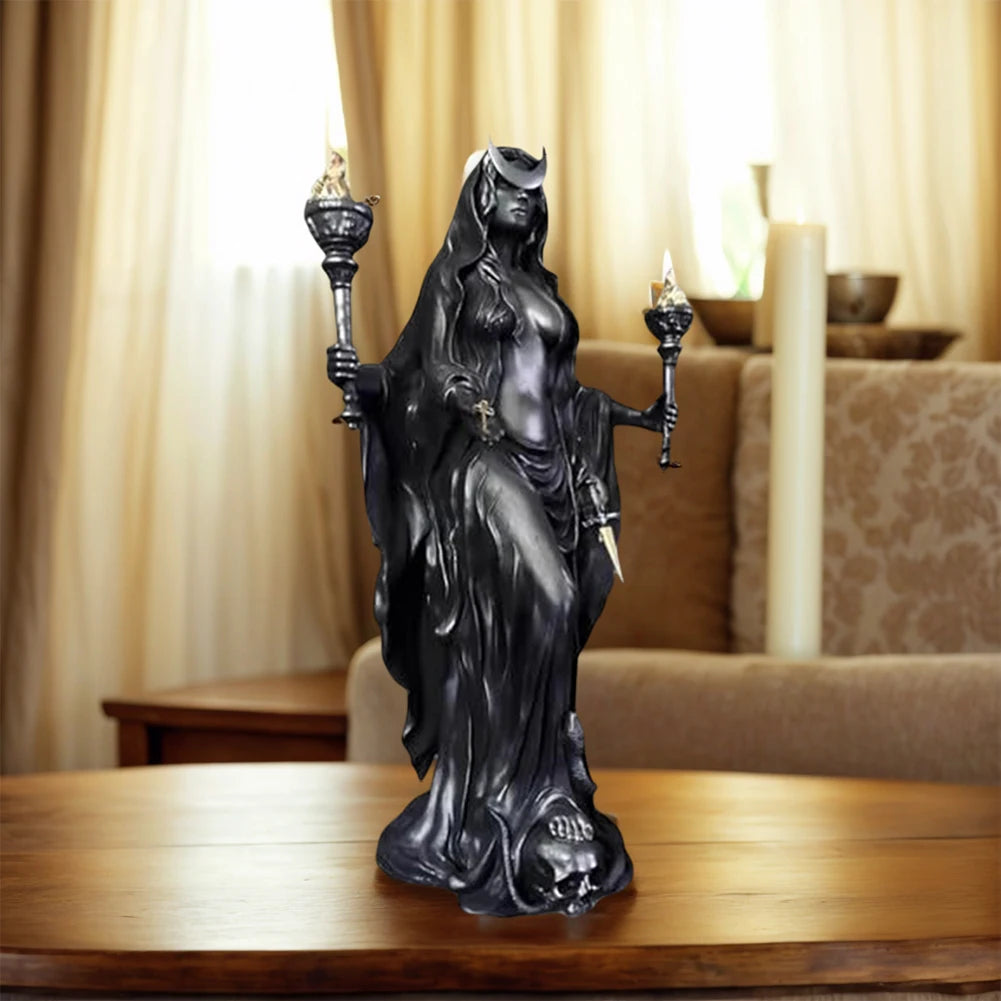 Witch Night Hecate Greek Goddess Her Hounds Magic Sculpture Zpaxo