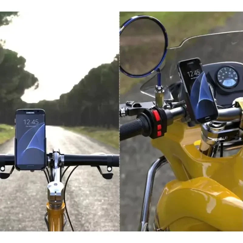 Universal Aluminum Motorcycle Phone Mount | 360° Adjustable