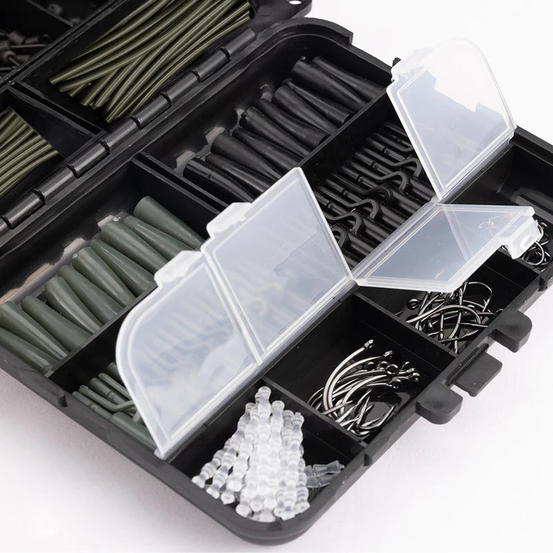 277-Piece Carp Fishing Rigs Kit – Swivels, Hooks & Lures Fishing Rigs Kit Zpaxo