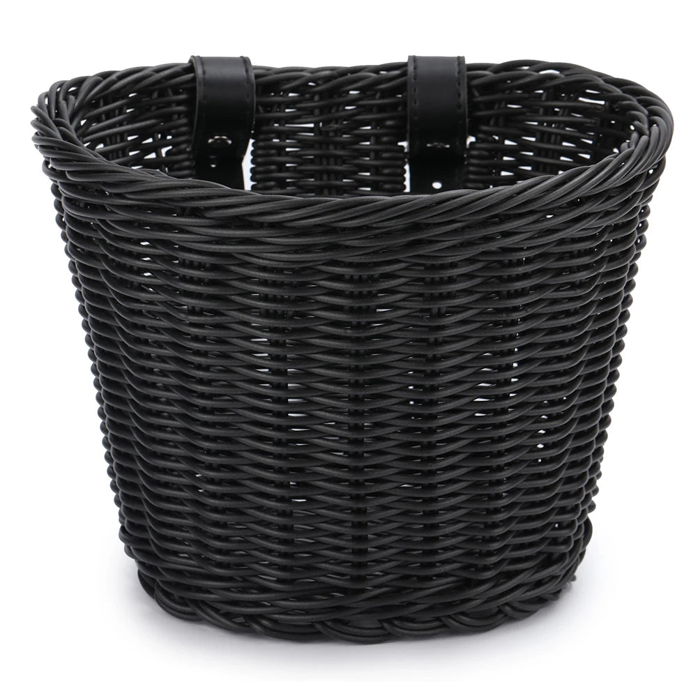 Rainbow Bicycle Basket+bell+tassel+stickers Kid Front Handlebar Zpaxo Black