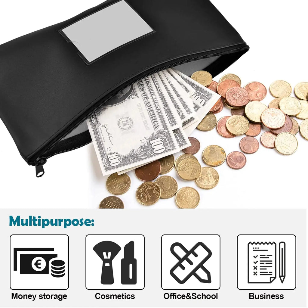 PU Leather Zipper Pouch – Multi-Purpose Organizer Bag