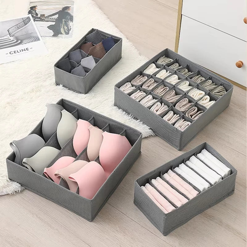 Fabric Drawer Storage Basket Household Pants Storage Artifact Jeans Storage Box Wardrobe Clothe Organizer Drawer Separator Boxe Zpaxo