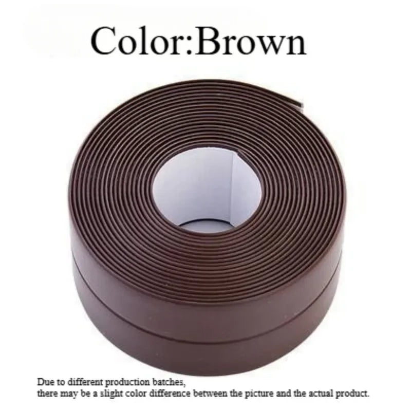 1 Roll of Waterproof White PVC Self-Adhesive Tape - Perfect for Bathroom, Sink & Kitchen - Super Strong Stickiness! Zpaxo Brown 3.2m 2.2cm