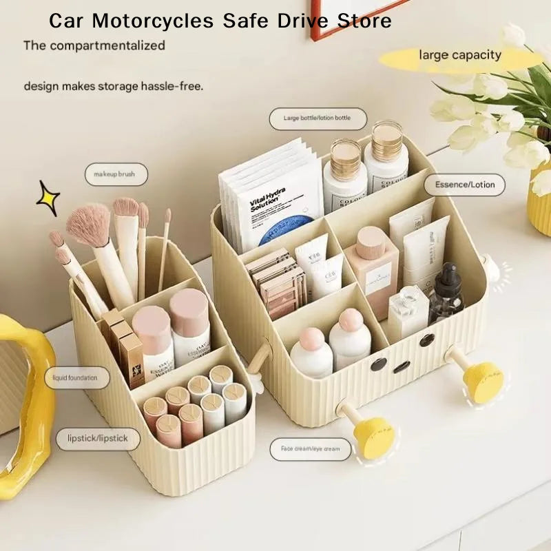 Cosmetic Storage Basket Plastic Bathroom Accessory Multi Functional