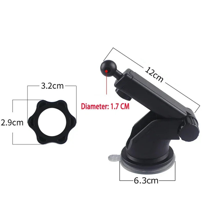 17mm Car Phone Holder Accessories Suction Cup Car Mobile Phone Stand Ball Head Base for Car Windshield Dashboard Phone Mount Zpaxo