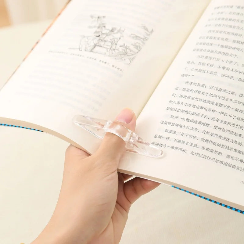 1Pcs Reading Acrylic Bookmark Thumb Book Clip Bookmark Thumb Ring Book Accessory Teacher Supplies Aid For Books Zpaxo