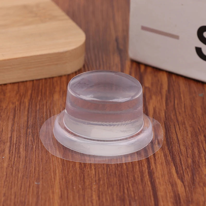 Safety First No-drill Silicone Door Stoppers 1 3 Transparent Zpaxo