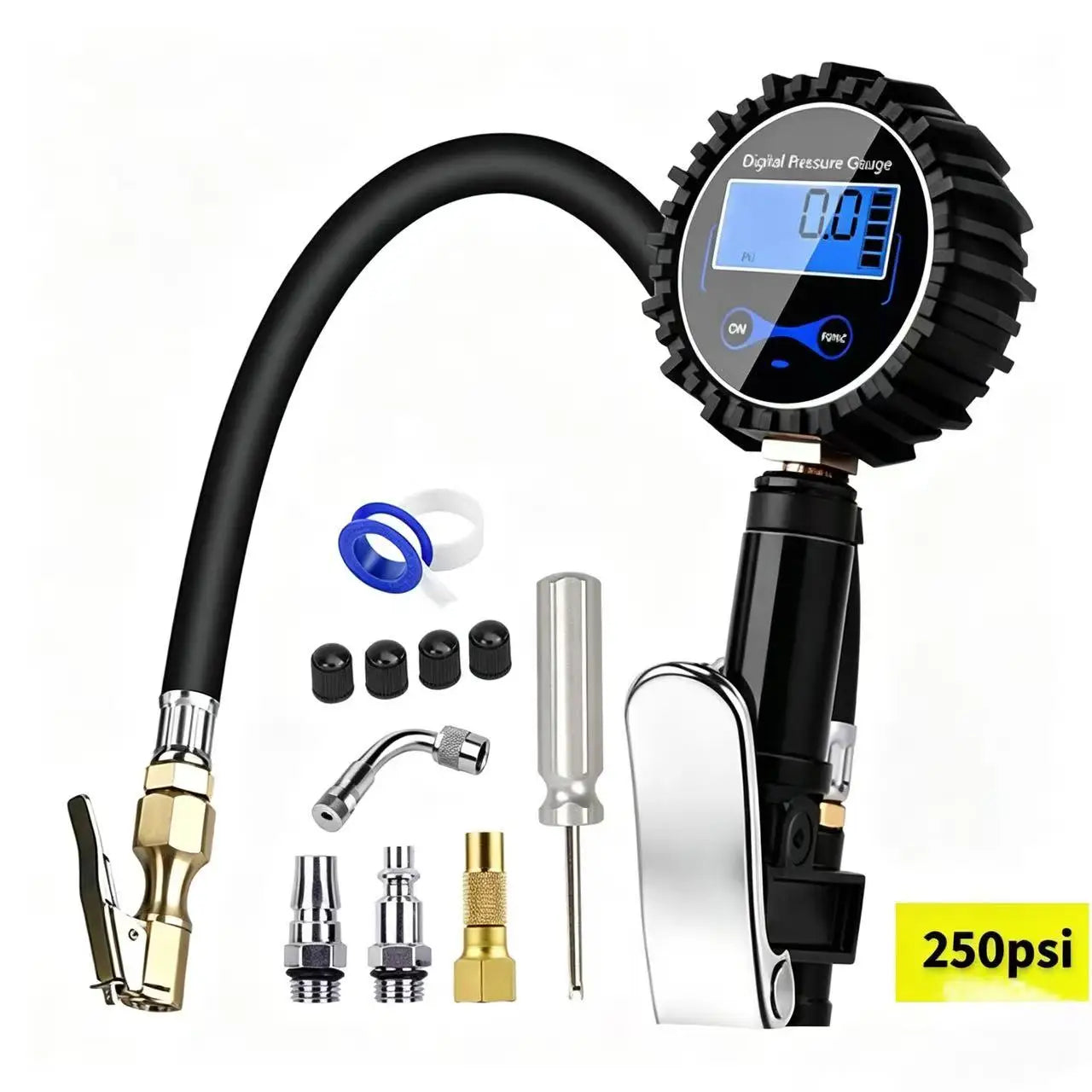 LCD Display Digital Tire Pressure Monitor Gauge, Tire Tester, Air Pressure Gauge for Car Zpaxo