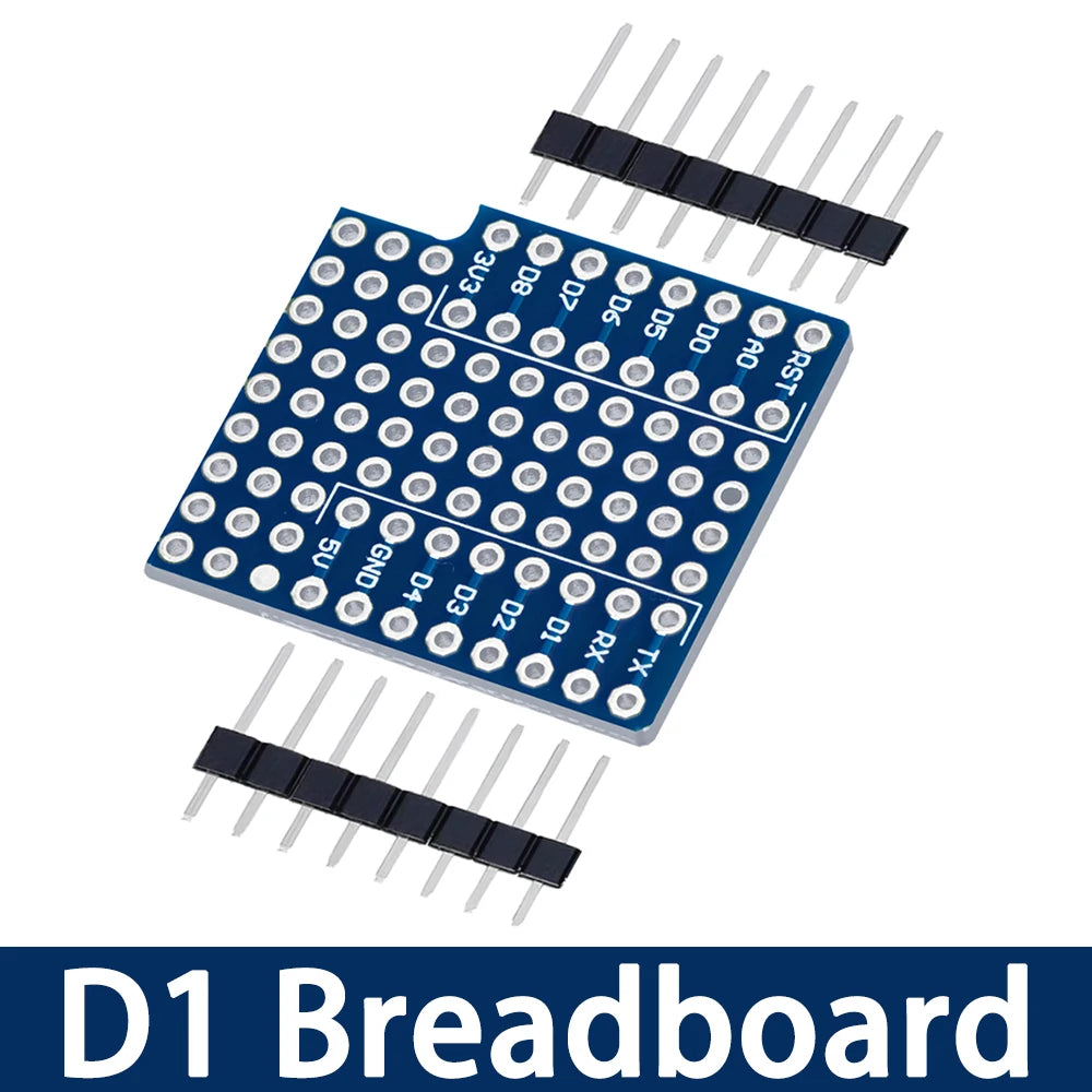 for WeMos D1 Mini Double-Sided Perfboard ProtoBoard Shield - Triple-Layer Stackable Design for Arduino or ESP8266 Zpaxo D1 mini double