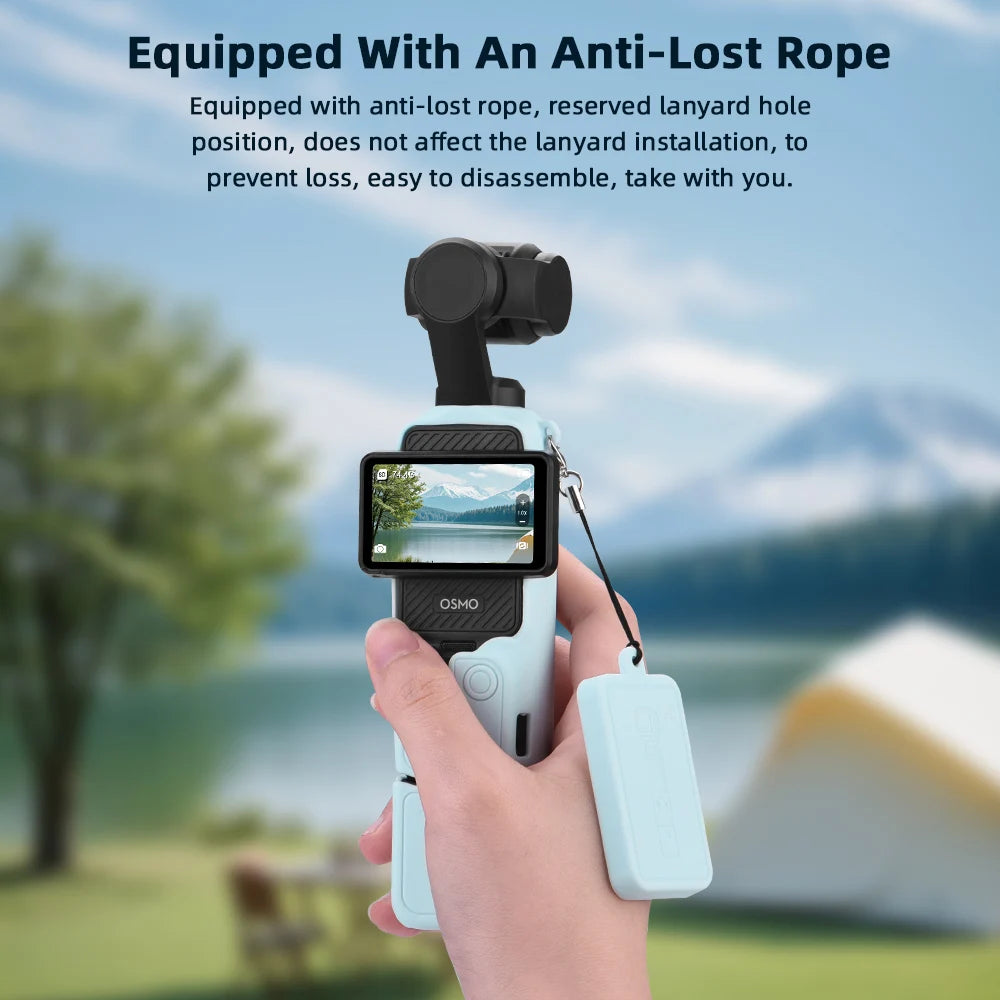 Silicone Protective Cover For DJI OSMO Pocket 3 Camera Soft Handle Case Anti-Scratch Lens Screen Guard Gimbal Accessories Shell Zpaxo