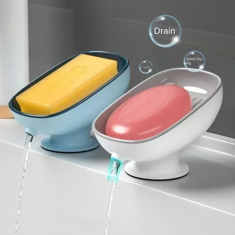 Hot Super Suction Cup Soap Dish with Drain Water for Bathroom Soap Holder Kithcen Sponge Holder Soap Container Bathroom Supplies Zpaxo