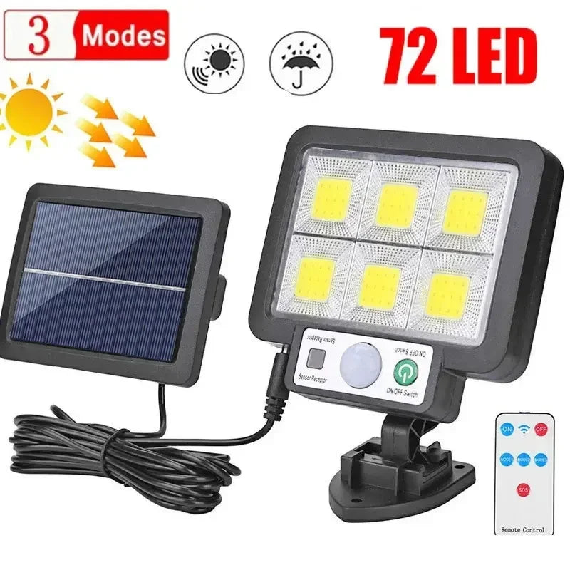 LED Solar Motion Sensor Wall Light – 3-Mode IP65 1000LM