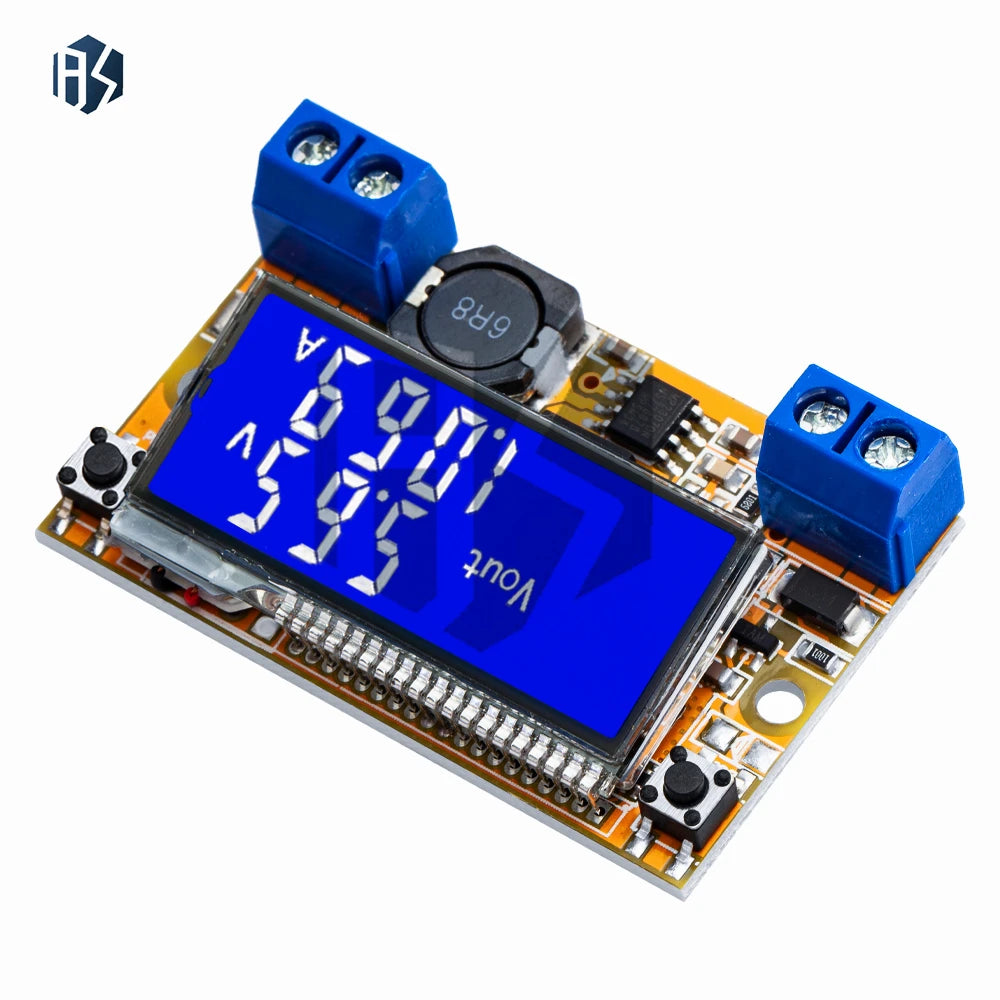 1PCS Dual Display DC DC 5-23V To 0-16.5V 3A Max Step Down Power Supply Buck Converter Adjustable LCD Step-down Voltage Regulator Zpaxo