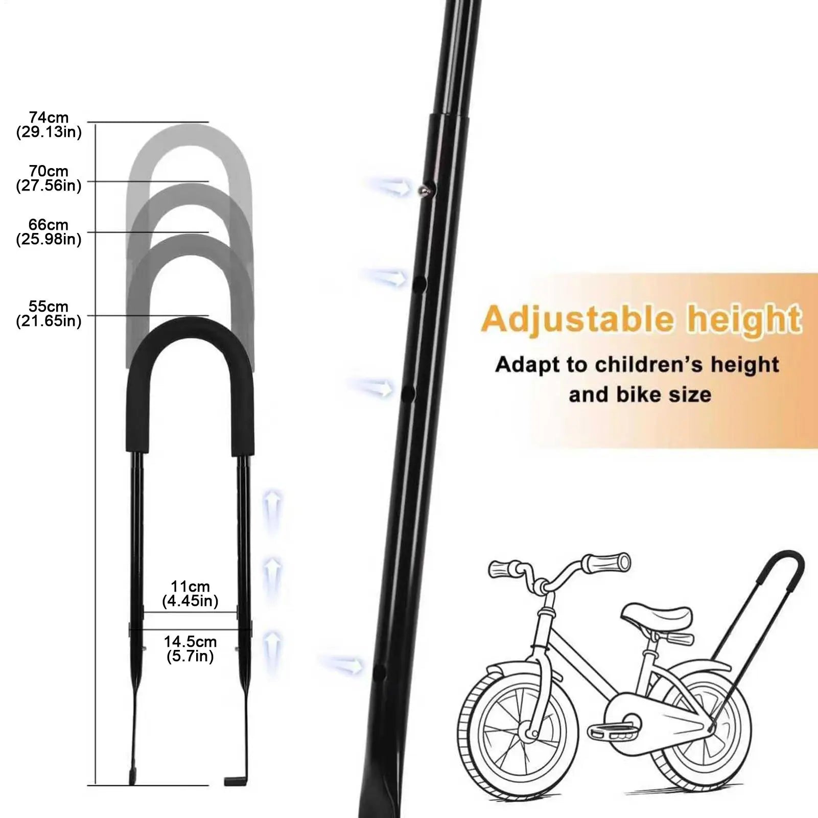 Bike Training Bar Children Cycling Safety Trainer Handle Kids Riding