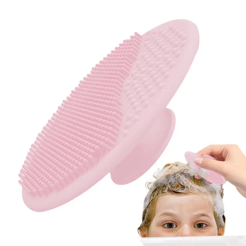 Baby Bath Brush Silicone Baby Hair Scrubber Scalp Massager and Brush Comb Bath Scrubber for Washing Hair and Dry Skin Relief Zpaxo