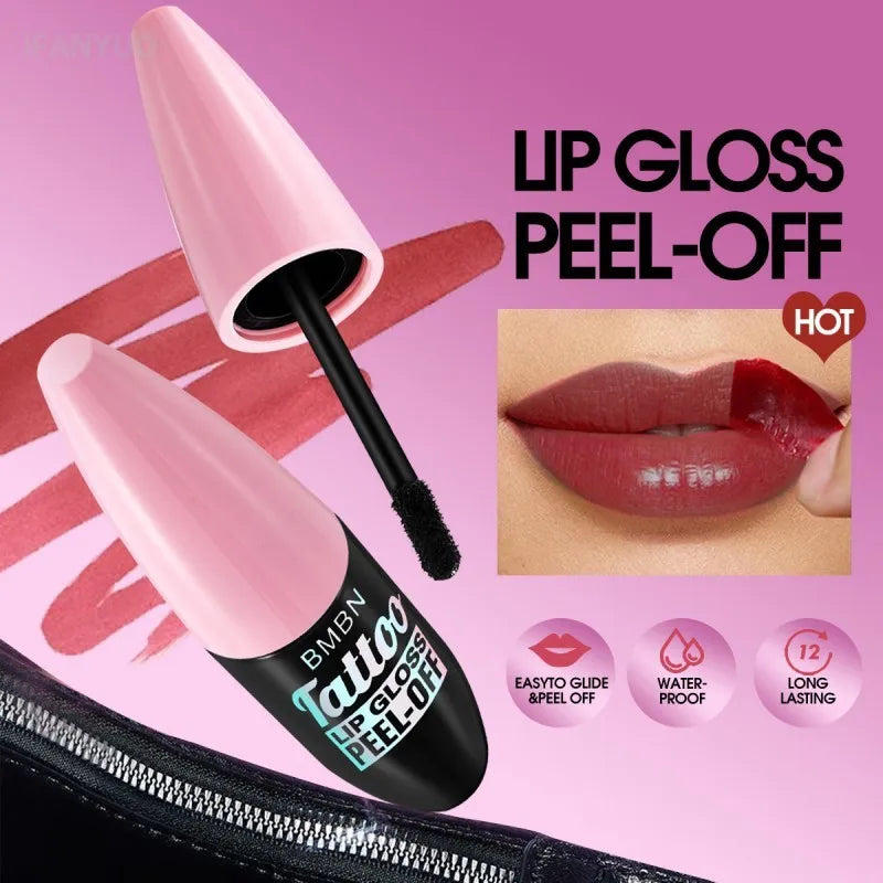 Liquid Peel-off Lip Gloss Waterproof Long-lasting Matte Pink Lipstick
