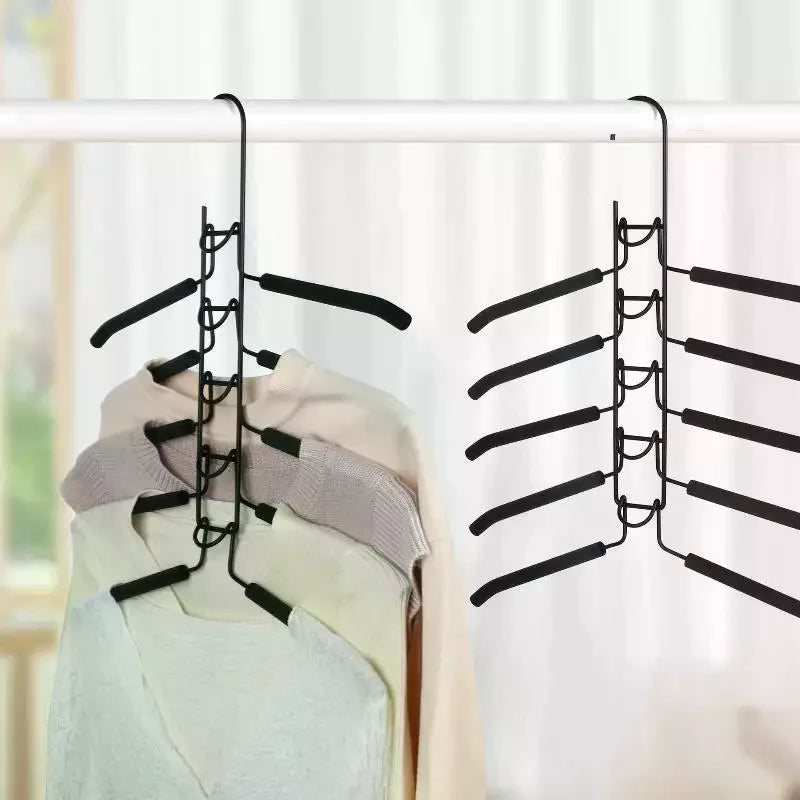 Multi-Tier Hanging Closet Hanger With Hooks Space-Saving Organizer For Closet Coats Shirts Dresses Jackets Hanging Storage Zpaxo Default Title