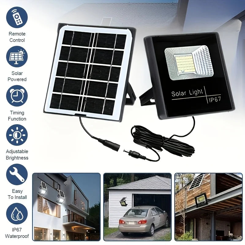 50W Brightness Solar Street Light Outdoor Flood Remote Reflector Zpaxo