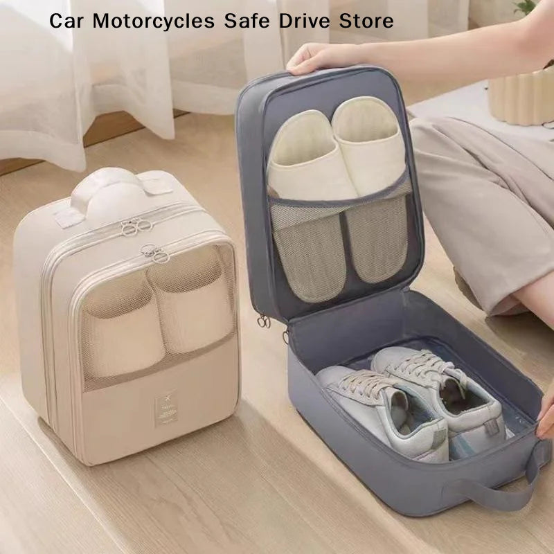 M1Pcs Travel Shoe Bag Storage Washed Diagonal Breathable Mesh
