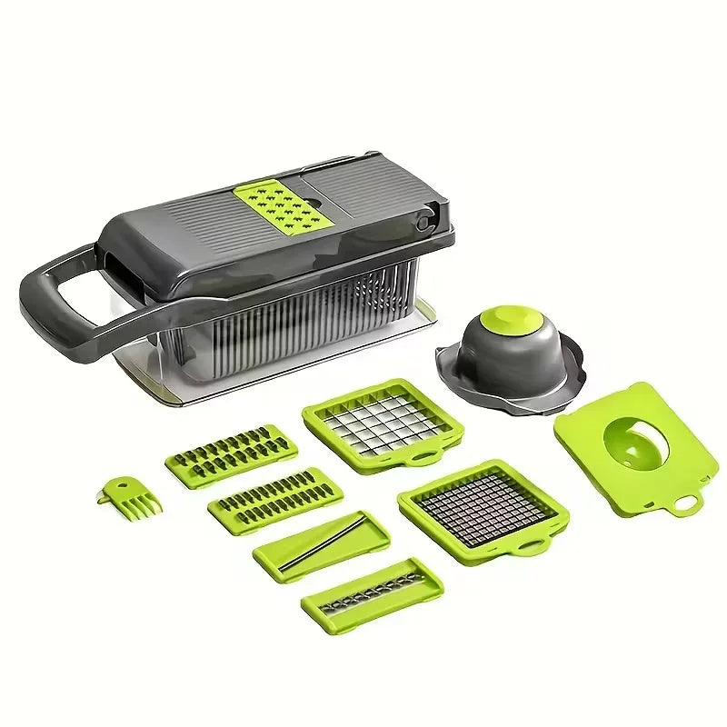 Multifunctional Vegetable Chopper Grate Food Handle Slicer Dicer Cut Zpaxo 15pcs