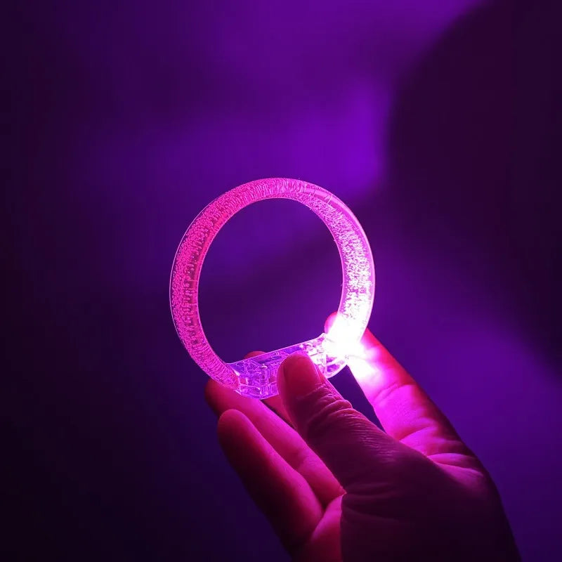 10 30 50 LED Bracelets Customizable Logos Text Suitable Wedding Zpaxo Pink 30pcs