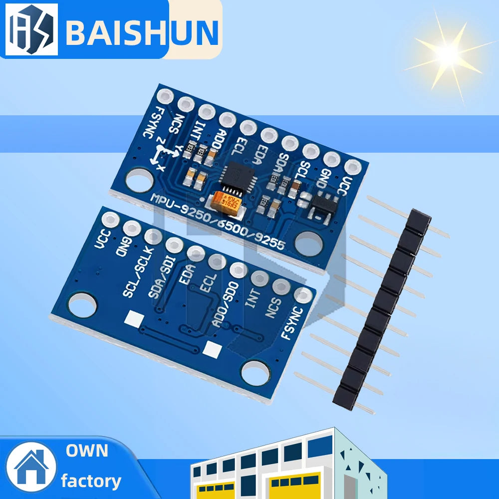 ‌MPU-9250 (GY-9250) 9-Axis IMU Module – High-Precision Triaxial Gyroscope, Accelerometer, Magnetometer | I2C/SPI Interface Zpaxo