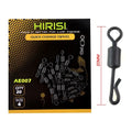 HIRISI Carp Fishing Swivels Quick Change Matt Black for Carp Fishing Rig Fishing Terminal Tackle Pack of 20 Zpaxo AE007-4