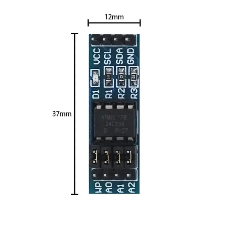 1PC AT24C256 EEPROM Non-Volatile Board IIC Two-Wire Bus Fit AT24C01 To AT24C256 Chips Zpaxo