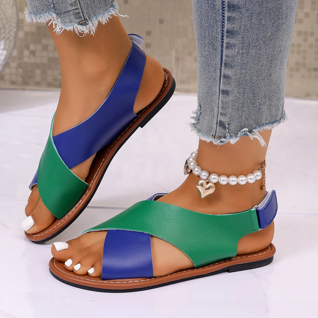 2026 Women Flat Sandals Summer Mix Luxury Designer Shoes Casual Beach Zpaxo