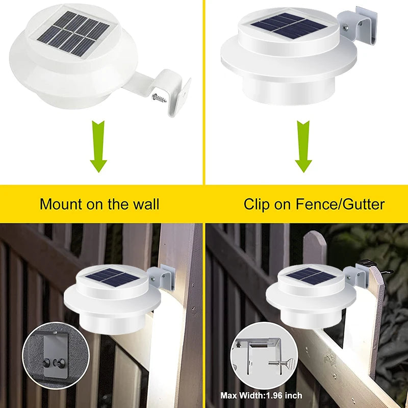 Solar Powered Lights Outdoor Fence LED Lighting Garland Light Stairs Zpaxo