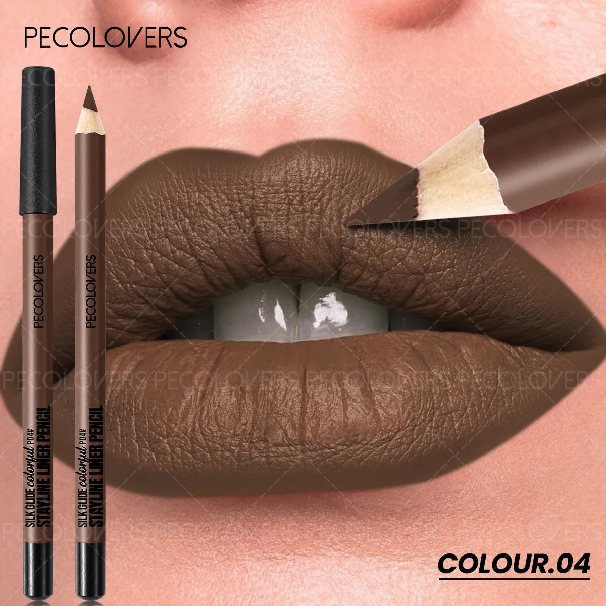 Long-lasting Waterproof Lip Liner Pencils No Cup Staining Smudging Zpaxo 04