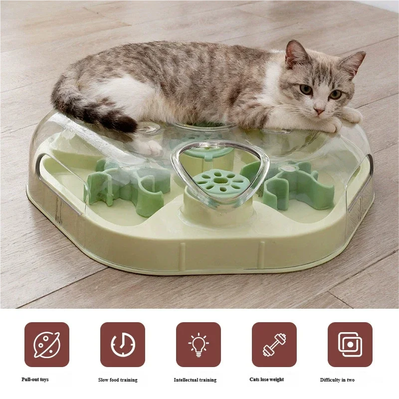 Cat & Dog Puzzle Slow Feeder Maze Toy – Food Dispenser