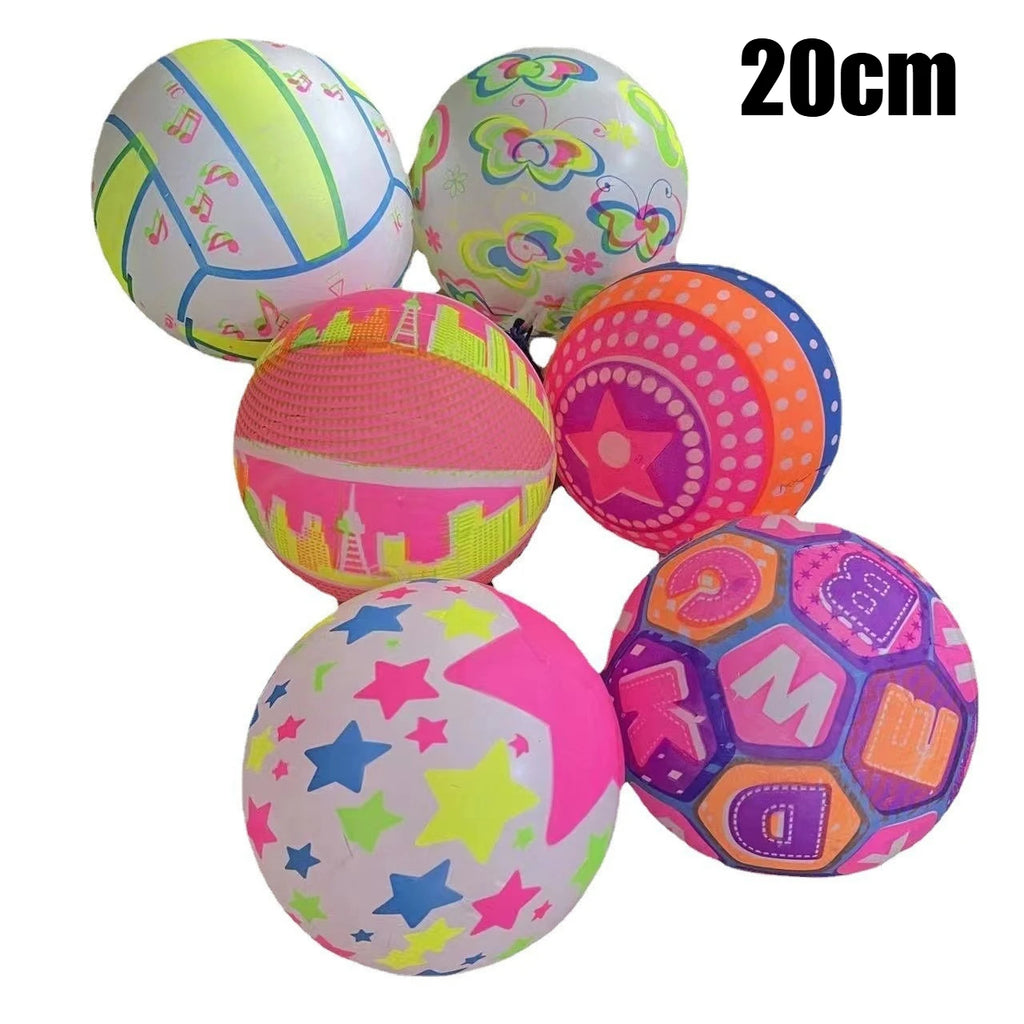 Glow Dark Soccer Ball LED Light Up Inflatable PVC Football Kids