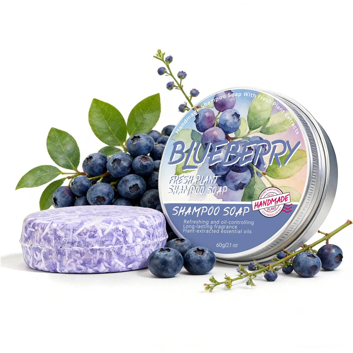 Cherry Glycerin Shampoo Bar – Silicone-Free Plant-Based 60g Solid Shampoo Bar Zpaxo Default Title