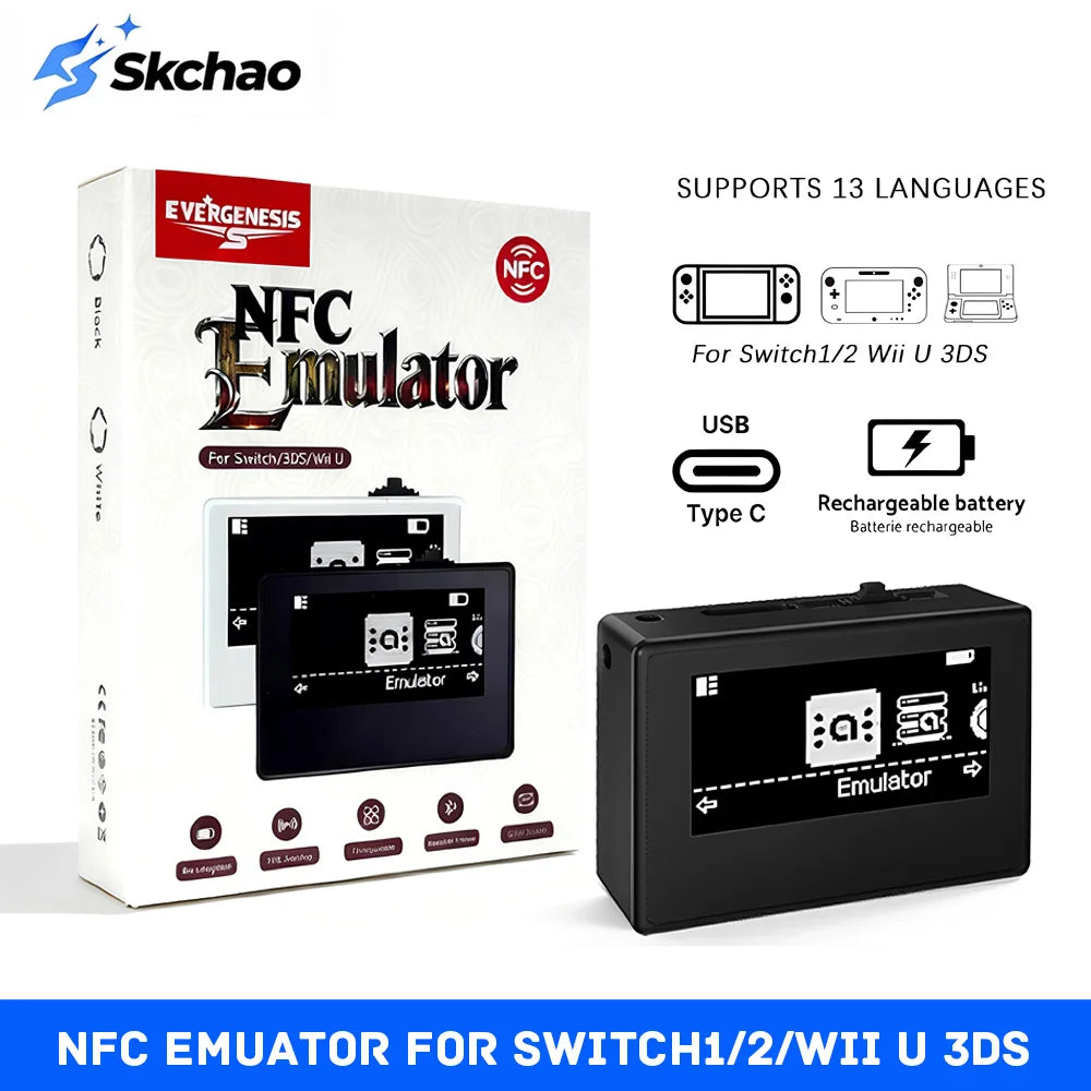 For Amiibo Smart Simulator NFC Pixl Card Support Infinite Character Swipe & Induction Burner for Switch 2/3DS/Wii U Accessories Zpaxo