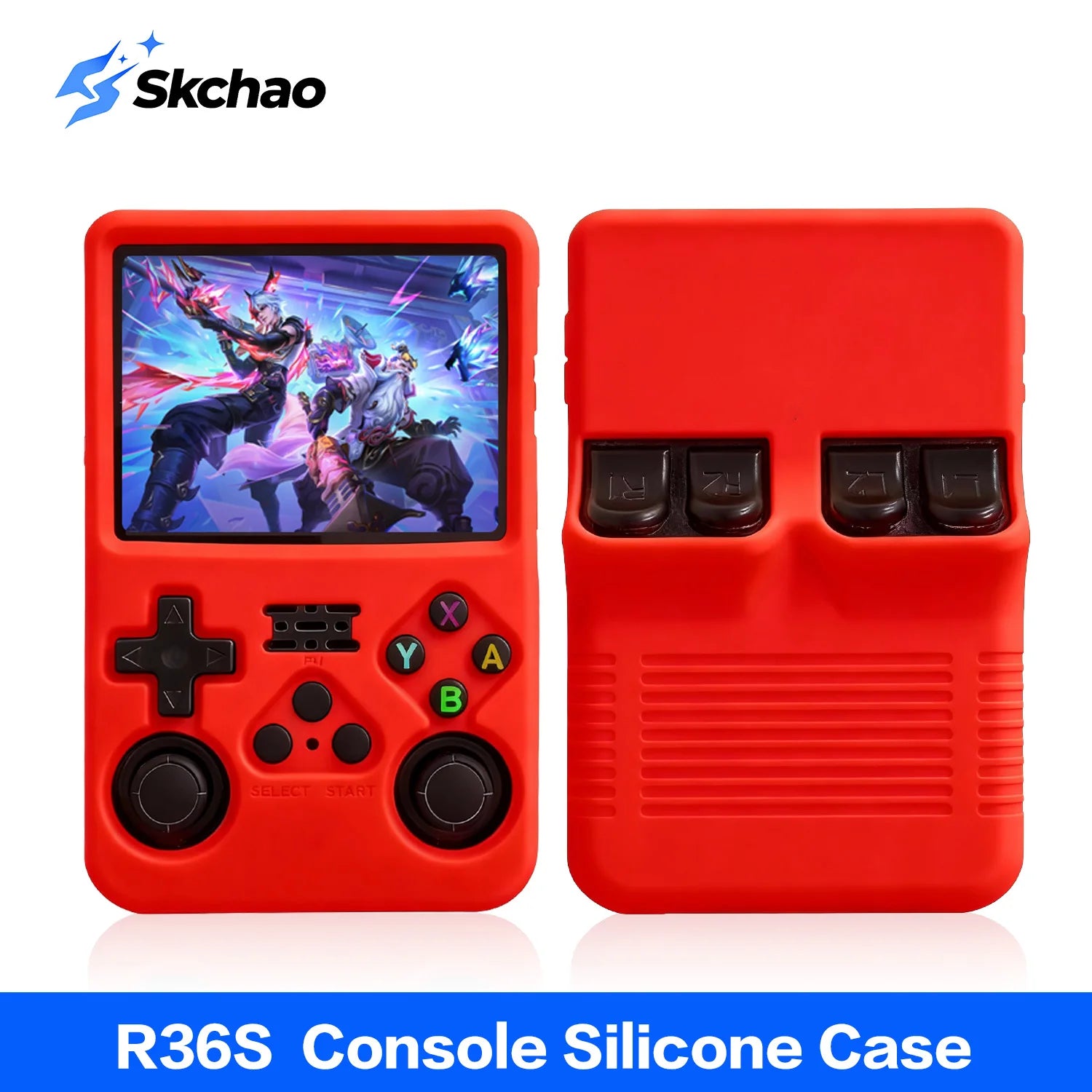Protective case For R36S Silicone Case Soft 360° drop protection Case For R36s Handheld Game Console Accessories Zpaxo