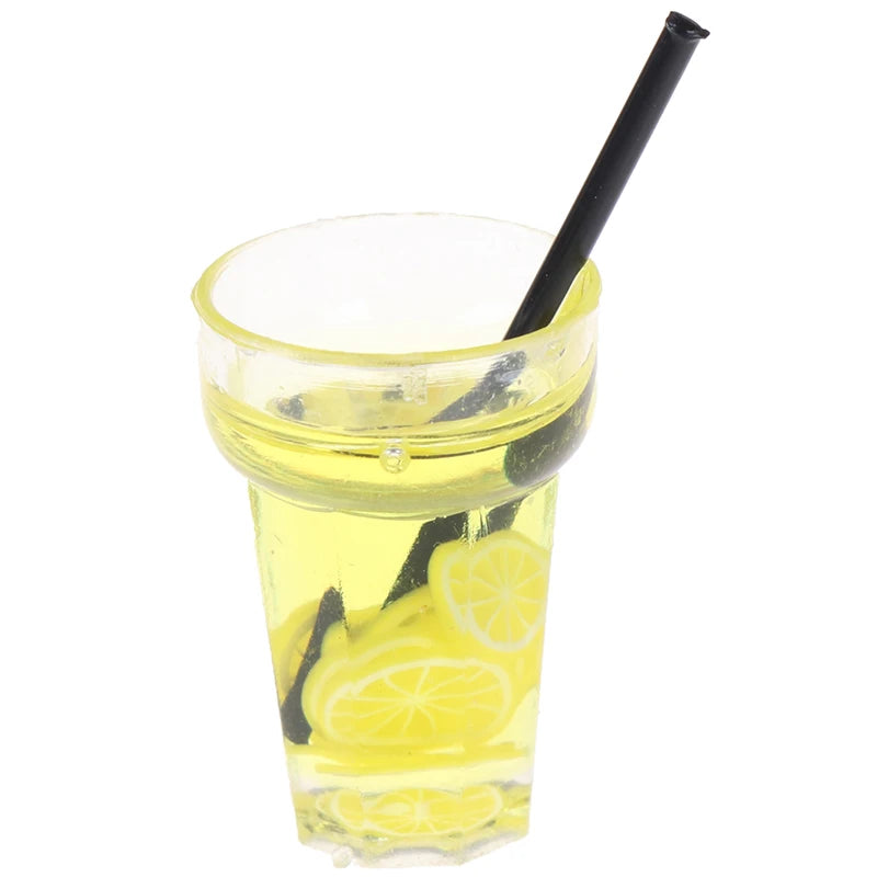 ▶1Pcs 1:12 Scale Cup Drink For Dollhouse Miniature Toy Doll Food Kitchen Accessories Zpaxo Yellow