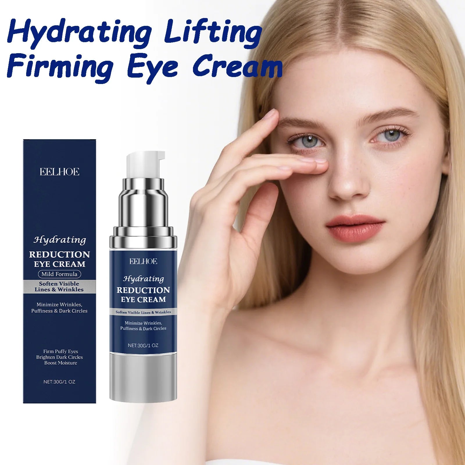 Hydrating Lifting Firming Eye Cream Anti-Puffiness Nourishes Refines Delicate Eye Area Skin Tightening Hyaluronic Acid Eye Cream Zpaxo