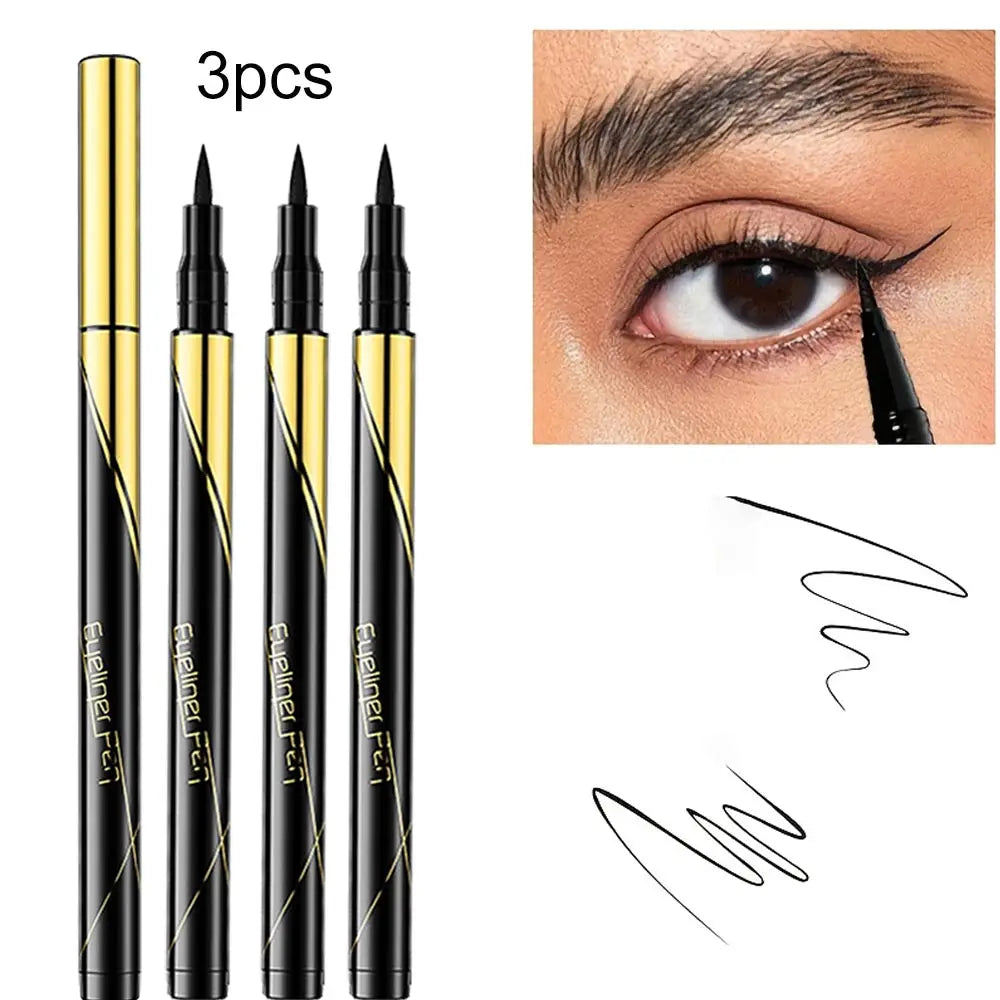 Waterproof Black Brown Eyeliner Pencils-smudge-proof Long-lasting Zpaxo 3pcs