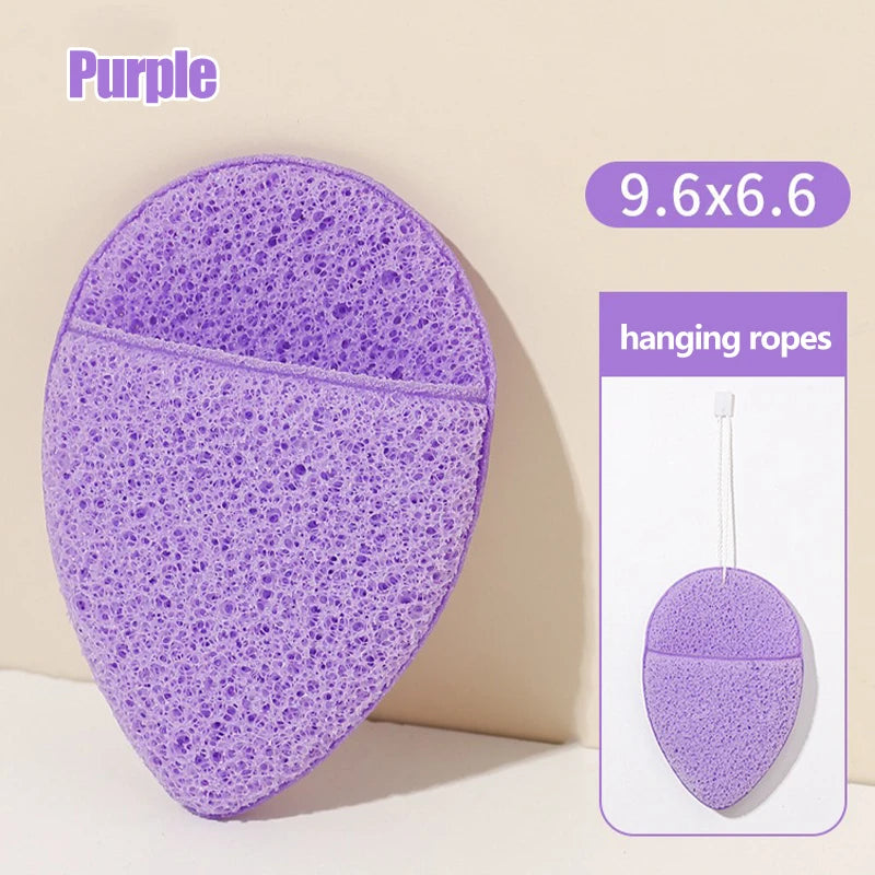 Face Wash Cleansing Puff Soft Cosmetic Sponge Deep Facial Mask Makeup Zpaxo Purple