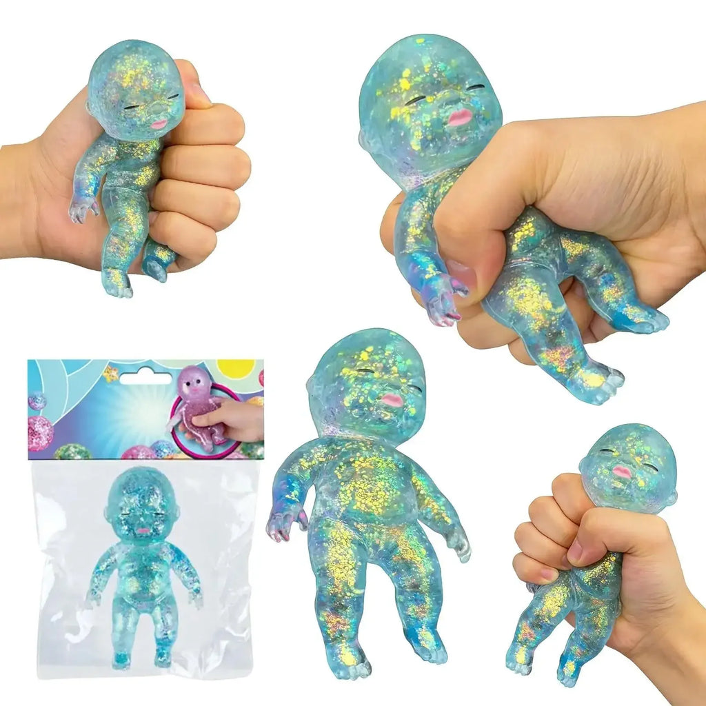 Glitter Silicone Squishy Fidget Toy – Slow Rebound Sensory Squeeze