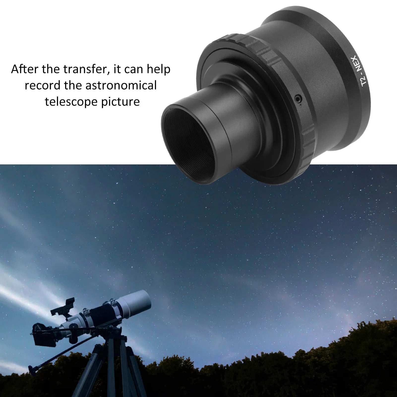 Astronomical Telescope T Mount Tube Adapter E Mirrorless Camera Metal