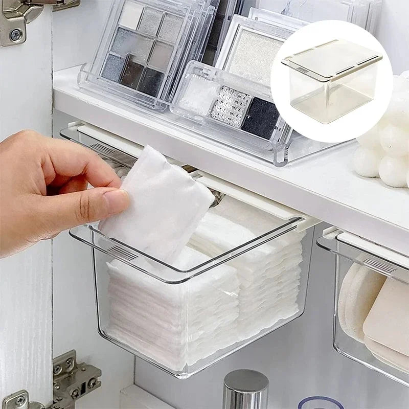 Transparent Pull-Out Drawer Storage Box – Bathroom Organizer