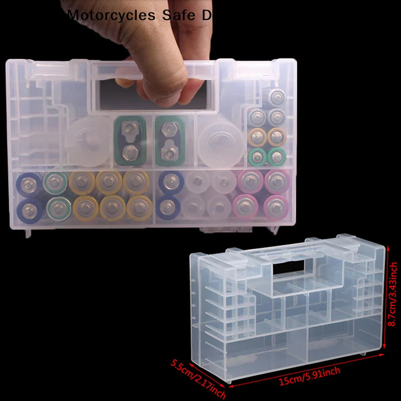 20x AA 14xAAA Plastic Battery Holder Case Organizer Container